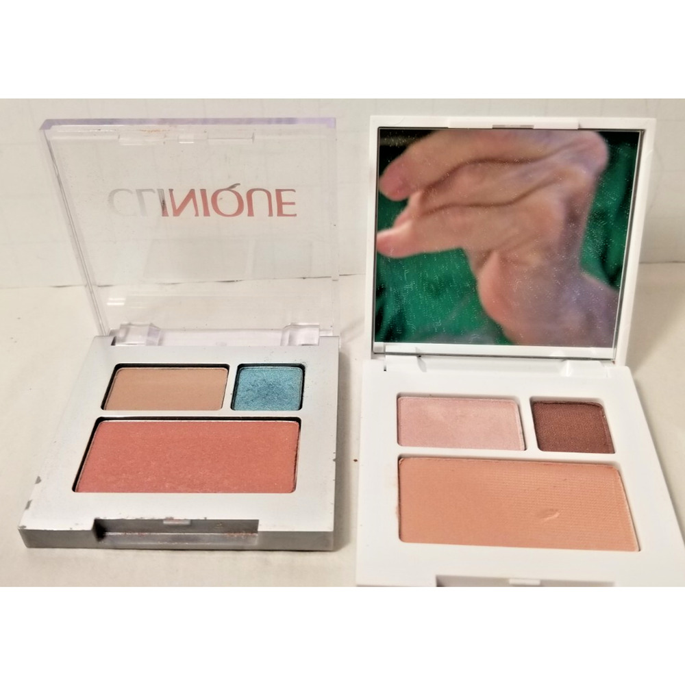 2 Clinique All About Shadow Duo Nude Rose/Sunset Glow & Rose Wine/Pink Blush